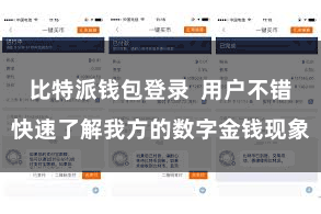 比特派钱包登录  用户不错快速了解我方的数字金钱现象